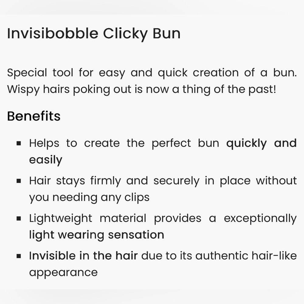 Invisibobble Clicky Bun the Effortless Bun Shaper True Black *Hard to find* New - Picture 2 of 9